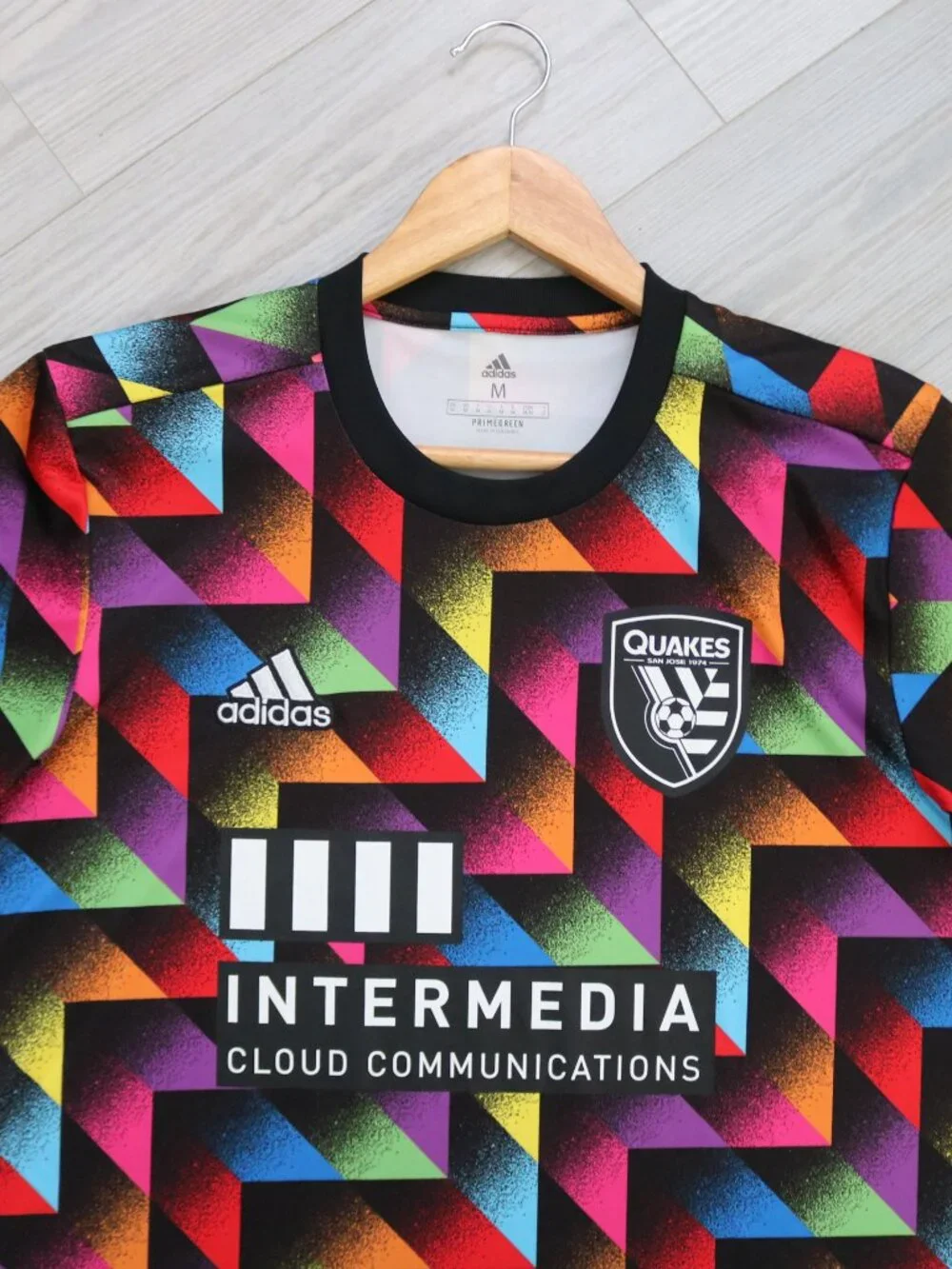 San Jose Earthquakes ALT Jersey Men's LGBTQ+ Rainbow Training Soccer Size M